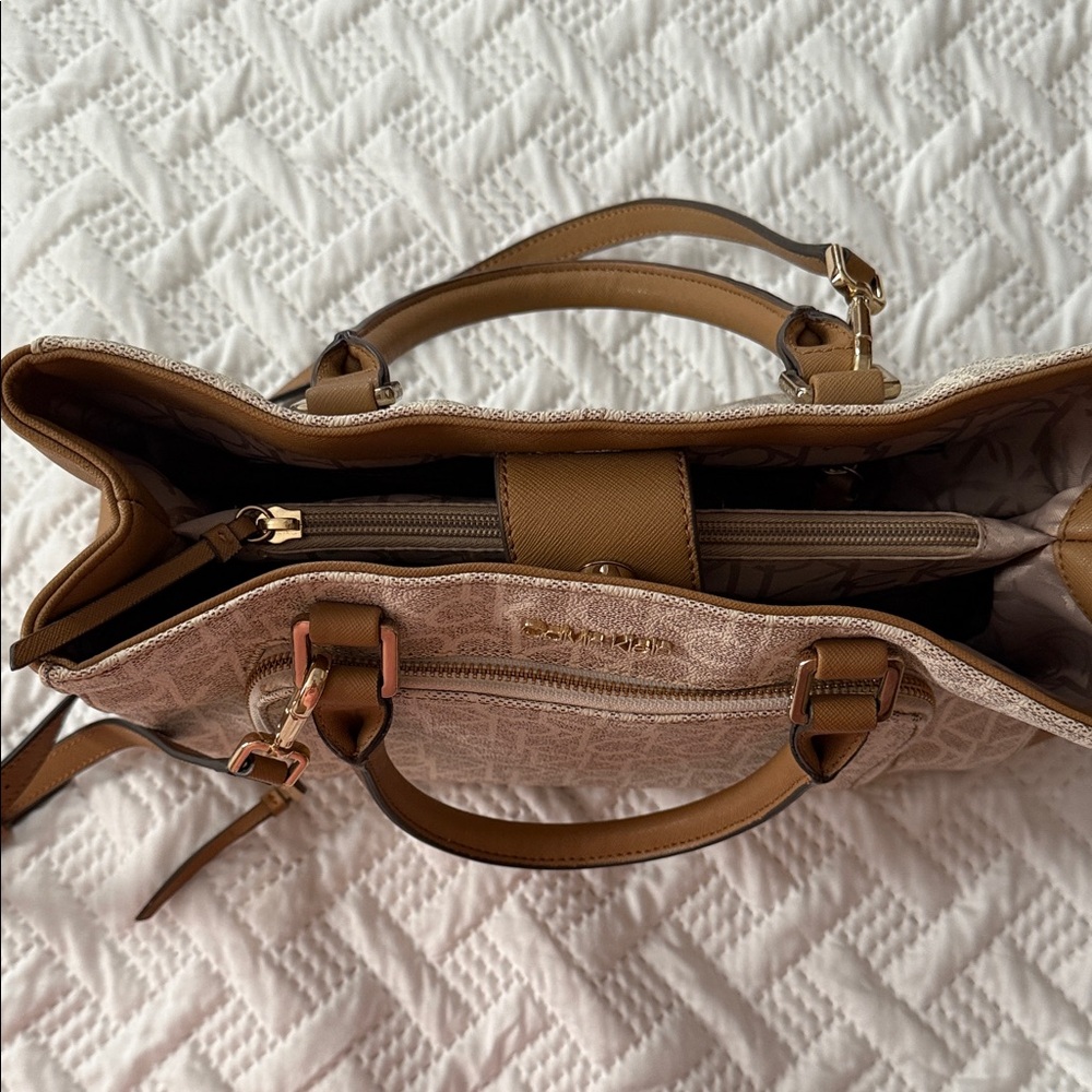 Calvin Klein Tan Beige Monogram Tote - Picture 2 of 10